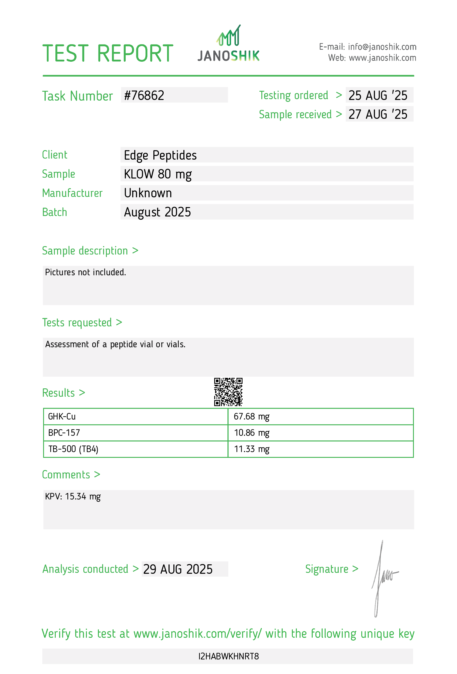 Research Grade Klow (TB-500 10mg + BPC-157 10mg + GHK-Cu 50mg) - Image 2