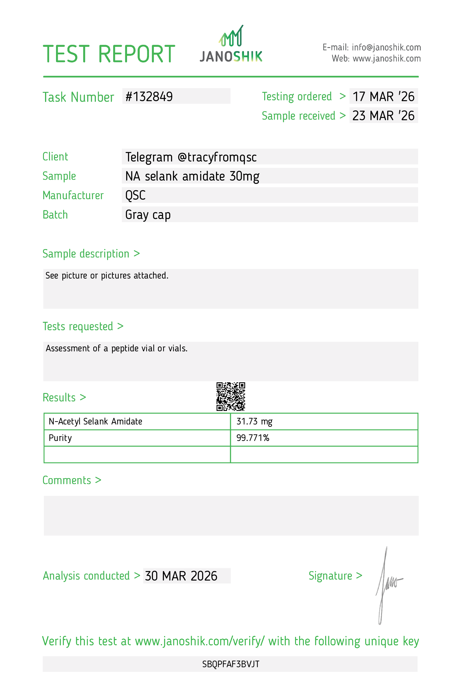 N-Acetyl Selank Amid - Analytical Reference Material - Image 2