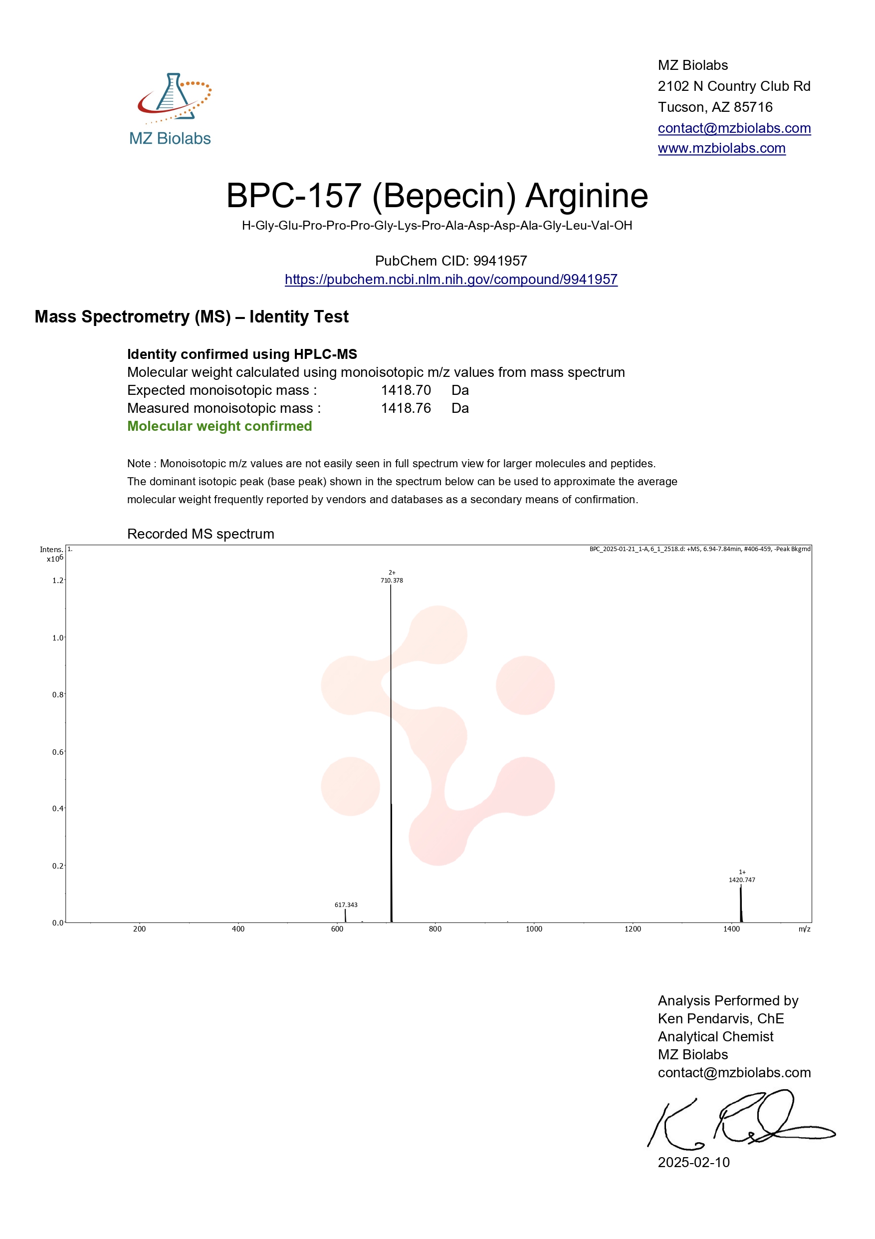 Research Grade BPC-157 (Body Protection Compound-157, Pentadecapeptide) - Image 4